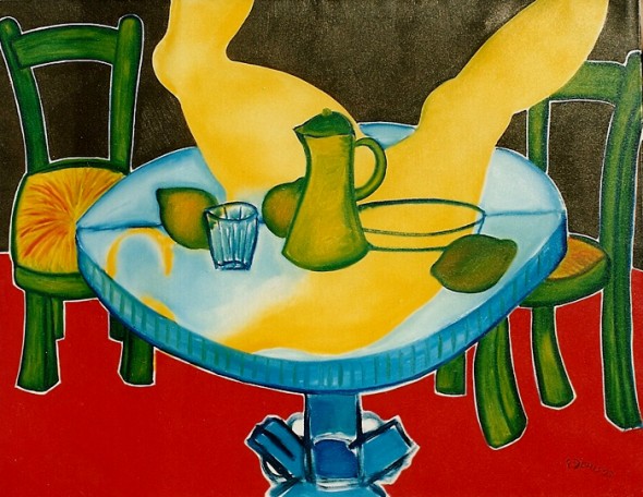 Table bleue