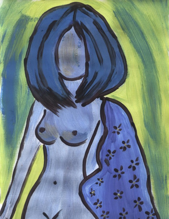 desnudo en azul