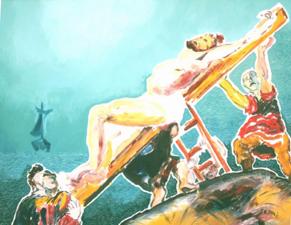 L'�l�vation de la croix ( d'apr�s RUBENS )