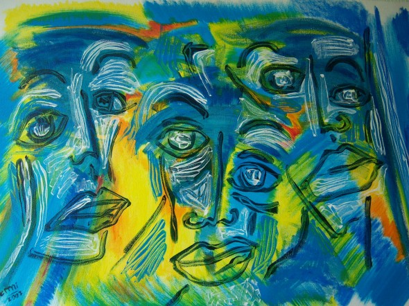 Reacci�n en azul