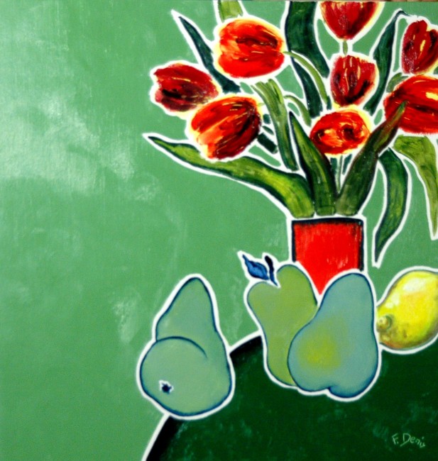 Tulipes, poires et citron