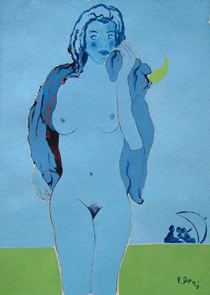 Baigneuse au parasol