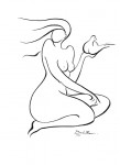 Obras de arte: America : Per� : Lima : chosica : Mujer ypaloma