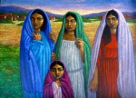 Obras de arte: America : Bolivia : Cochabamba : Cochabamba_ciudad : Mujeres esperando