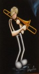 Obras de arte: America : Colombia : Santander_colombia : Bucaramanga : TROMBONISTA - ROCK