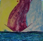 Obras de arte: Europa : Espa�a : Catalunya_Barcelona : Barcelona : tornado en el mar 
