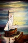 Obras de arte: Europa : Espa�a : Catalunya_Barcelona : BCN :  Barco en el Muelle / 19 a�os