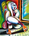 Obras de arte: Europa : Espa�a : Andaluc�a_M�laga : Ronda : MUCHACHA AL SOL