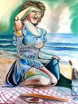 Obras de arte: Europa : Espa�a : Andaluc�a_M�laga : Ronda : MERIENDA EN LA PLAYA