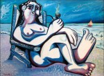 Obras de arte: Europa : Espa�a : Andaluc�a_M�laga : Ronda : DESNUDO CON PIPA