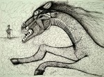 Obras de arte: Europa : Espa�a : Andaluc�a_M�laga : Ronda : CABALLO AL GALOPE