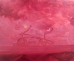 Obras de arte: Europa : Espa�a : Catalunya_Barcelona : Barcelona : bicicleta roja con sol y luna