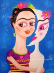 Obras de arte: America : M�xico : Veracruz-Llave : Xalapa : Frida y La Luna