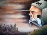 Obras de arte: Europa : Portugal : Viseu : Viseu_cidade : Com a morte na cabe�a
