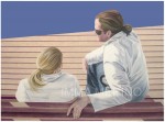 Obras de arte: Europa : Espa�a : Catalunya_Barcelona : Matar� : Sentados mirando el mar