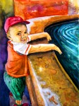 Obras de arte: Europa : Espa�a : Comunidad_Valenciana_Castell�n : BENICARL� : NI�O EN UNA FUENTE