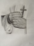 Obras de arte: Europa : Espa�a : Castilla_la_Mancha_Cuenca : Mota-del-Cuervo : Las manos del Papa