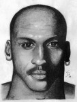 Obras de arte: America : M�xico : Mexico_region : Toluca : Michael Jordan retrato