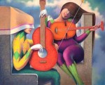 Obras de arte: America : Per� : Lima : chosica : Guitarrista y Violinista
