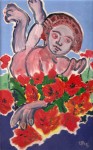 Obras de arte: Europa : Francia : Nord-Pas-de-Calais : LONGUENESSE : Enfant aux coquelicots