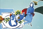 Obras de arte: Europa : Francia : Nord-Pas-de-Calais : LONGUENESSE : Nu assis aux fruits