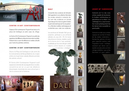 EXPOSICION DE ESCULTURAS DE DALI EN EL CENTRO DE ARTE CONTEMPORANEO PUIGMARTI - BOURG-MADAME , FRANCIA