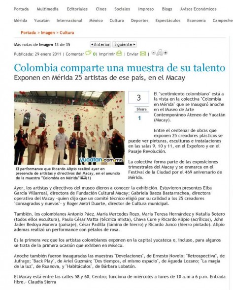 Celebracion en el Museo de Arte Contemporaneo "Ateneo de Yucatan"Mexico.