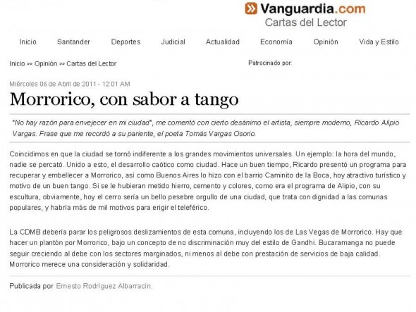MORRORICO con sabor a TANGO 06.04.11.