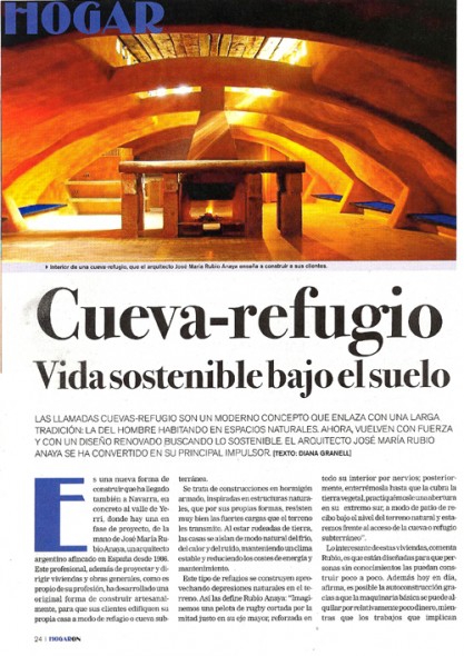 REPORTAJE EN LA REVISTA ON, DEL DIARIO DE NOTICIAS DE NAVARRA, Sep del 2011