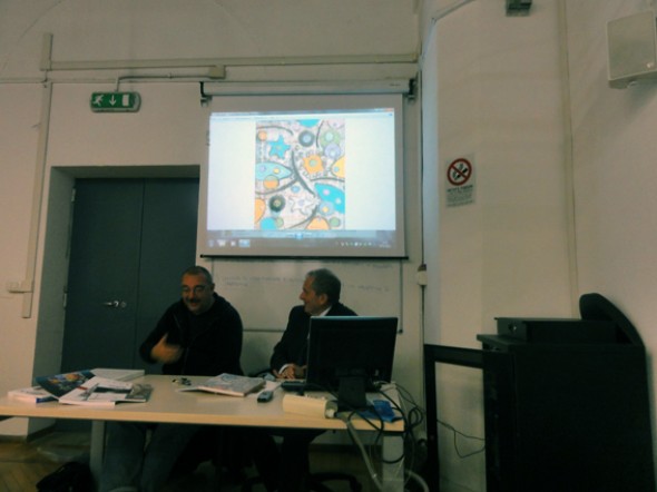 La lezione sull'arte Neorupestre di Andrea Benetti, all'università Roma 3