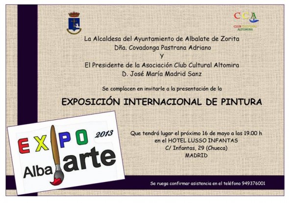 Invitación Expo AlbaArte 2013