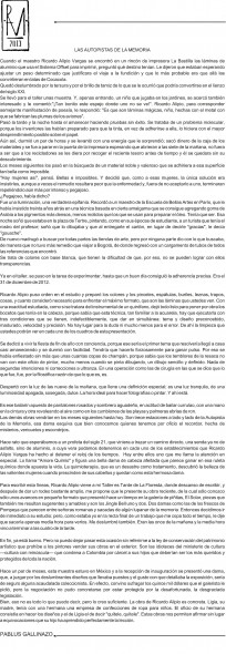 Comentarios sobre Autopistas de la Memoria.