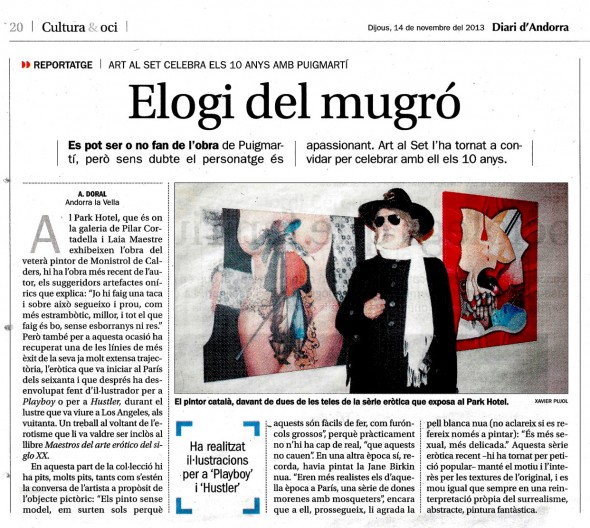 Puigmarti triunfa en Andorra - Exposicion de Pintura