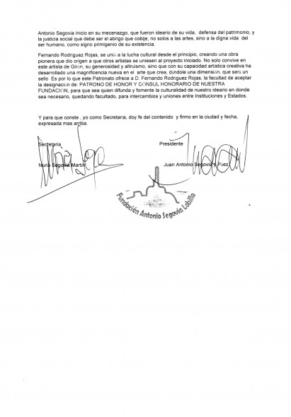 NOTIFICACION FUNDACION Y MUSEO DE ARTE CONTEMPORANEO ANTONIO SEGOVIA LOBILLO