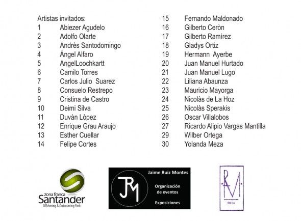 Zona Franca SANTANDER - Santander Tierra Firme  - 30 Artistas Nacionales -