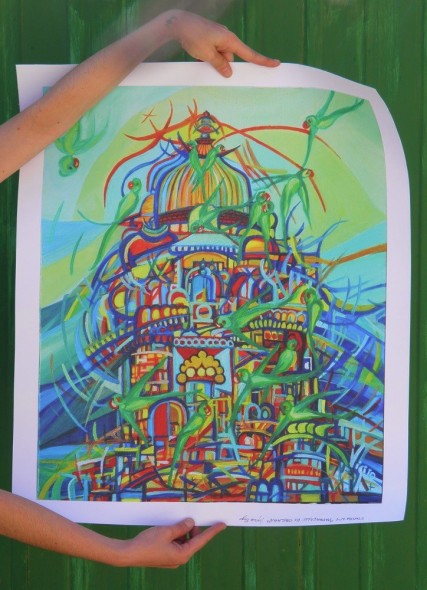 Pappagalli di Orchha (PRINTS ON CANVAS)