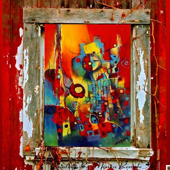 Ventanas Al Arte !! 🦋🎨🌈Painting By Monica Renedo