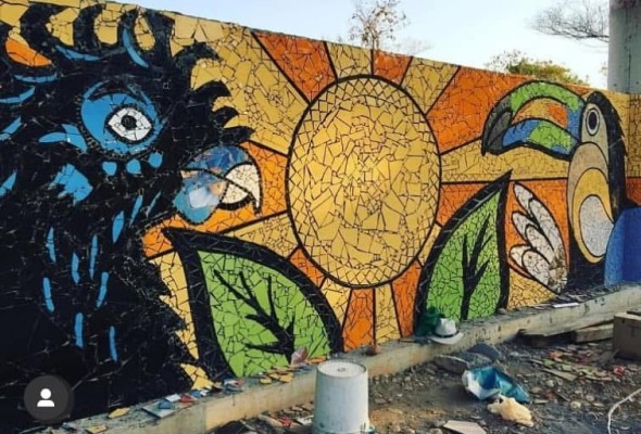 Obra: Aves Iluminadas (Hno Paujil/ Hno Tucán) de Yarime Lobo (Curaduría)