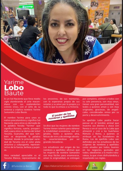 Yarime Lobo Baute. Por: Luis Roncallo Sandino
