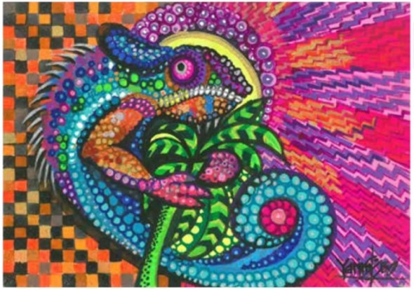 Sinfonía de la Obra “Transmutando ando” (Mil y un colores para ti) de Yarime Lobo, inspirada en la influencia curatorial de Gilbert Vicario