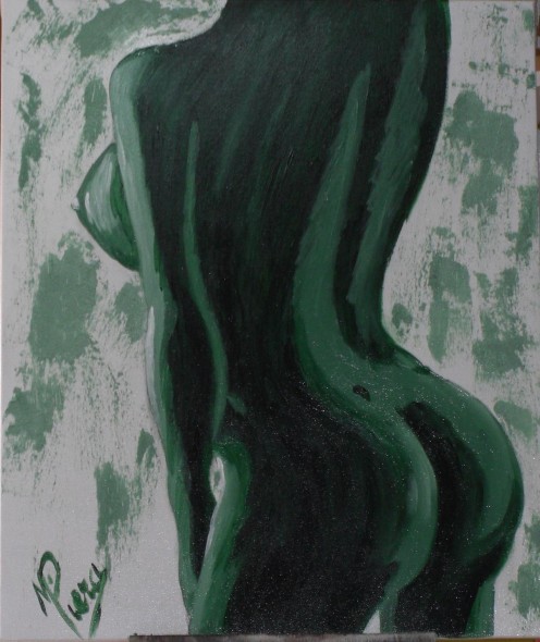 Desnudo verde vejiga