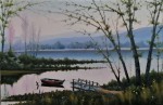 <a href='https://www.artistasdelatierra.com/obra/156621-LAGO-CON-BARCA.html'>LAGO CON BARCA » llorenç cervello<br />+ más información</a>